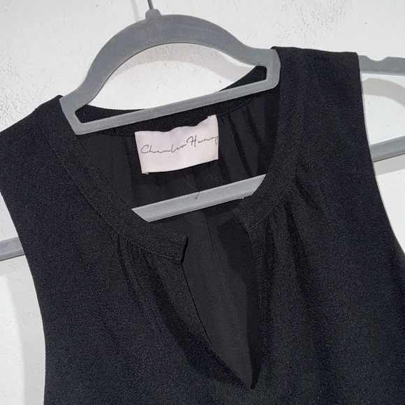 Charles Henry dress black lined sleeveless - Picture 2 of 4
